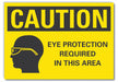 Eye Caution Rflct Label 10 in x 14 in