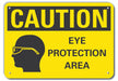 Caution Sign 7 inx10 in Plastic