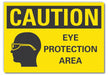 Eye Caution Rflctv Label 7inx10in