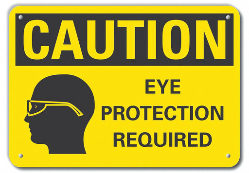 Caution Sign 10 in x 14 in Plastic