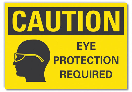 Caution Sign 7inx10in Non-PVC Polymer