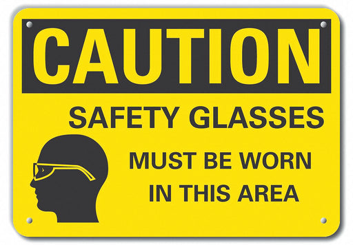 Caution Sign 7 inx10 in Plastic