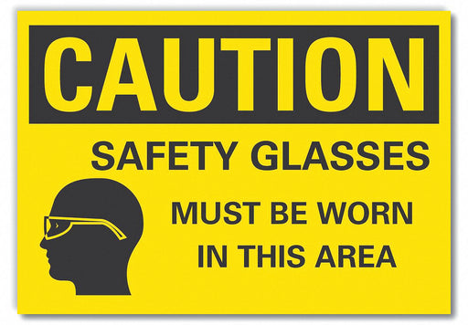 Caution Sign 7in x 10in Non-PVC Polymer