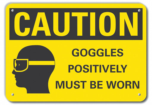 Caution Sign 10 in x 14 in Plastic