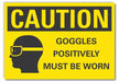 Eye Caution Rflct Label 10 in x 14 in