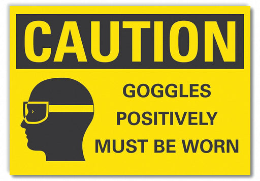 Caution Sign 7inx10in Non-PVC Polymer