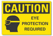 Eye Caution Rflctv Label 5inx7in
