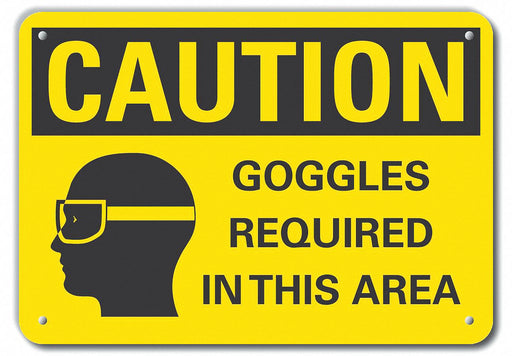 Caution Sign 10 inx14 in Plastic