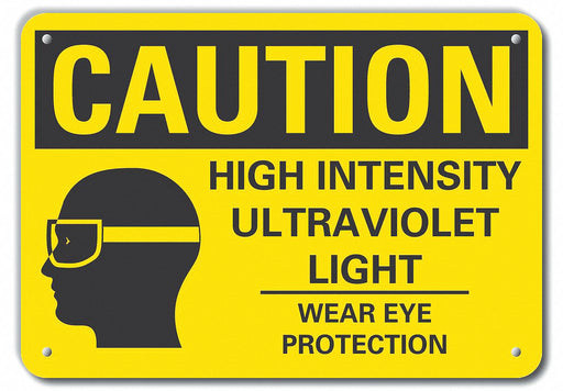Caution Sign 10 in x 14 in Plastic