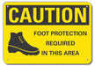 Rflct Foot Caution Sign 10x14in Alum