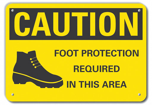 Caution Sign 10 inx14 in Plastic