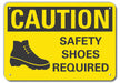 Rflct Foot Caution Sign 10x14in Alum
