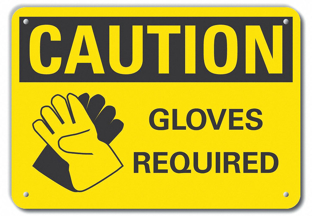 Caution Sign 10 inx14 in Plastic