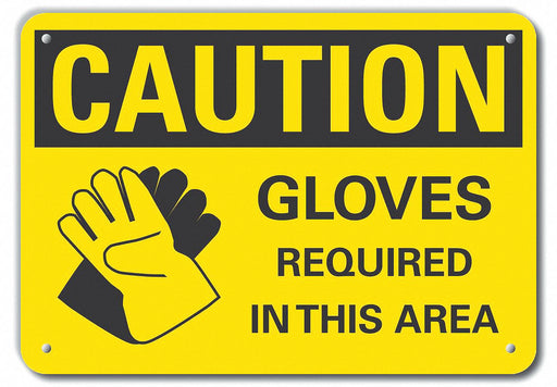 Caution Sign 10 in x 14 in Plastic