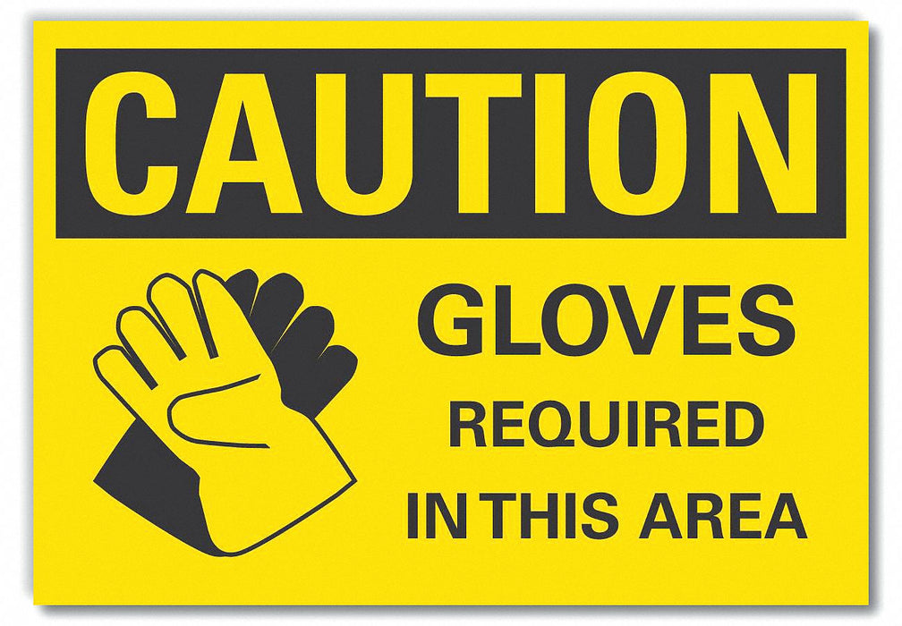 Caution Sign 7inx10in Non-PVC Polymer