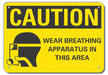 Caution Sign 7 inx10 in Plastic