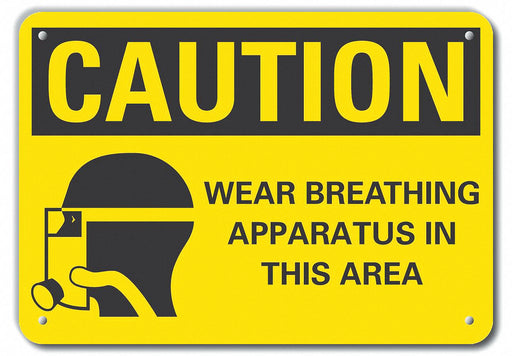 Caution Sign 10 in x 14 in Plastic
