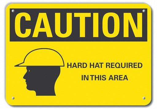 Caution Sign 10 inx14 in Plastic