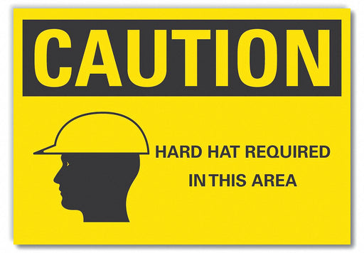 Caution Sign 7in x 10in Non-PVC Polymer