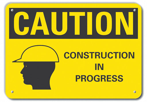Caution Sign 10 inx14 in Plastic
