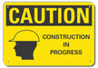 Caution Sign 7 inx10 in Plastic