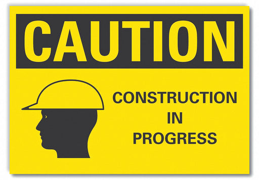 Caution Sign 7inx10in Non-PVC Polymer
