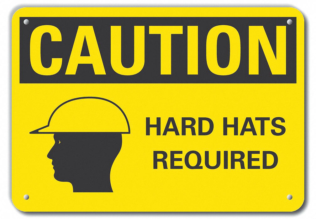 Caution Sign 7 inx10 in Plastic