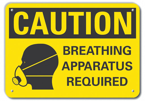 Caution Sign 7 inx10 in Plastic