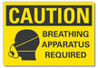 Breathing Apparatus Caut RflctvLbl 5x7in