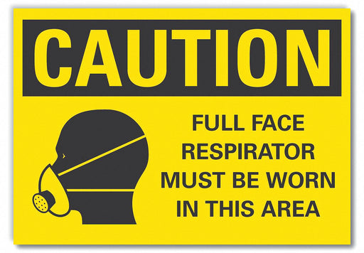 Caution Sign 7inx10in Non-PVC Polymer