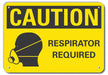 Rflct Respirator Rqrd Caut Sign 7x10in