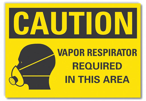 Caution Sign 7in x 10in Non-PVC Polymer