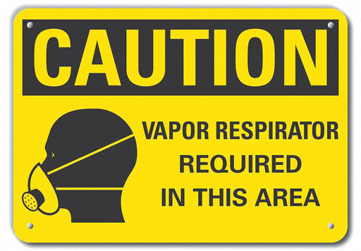 Caution Sign 10 in x 14 in Plastic