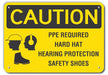 Caution Sign 10 inx14 in Plastic