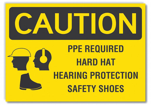 Caution Sign 10inx14in Non-PVC Polymer