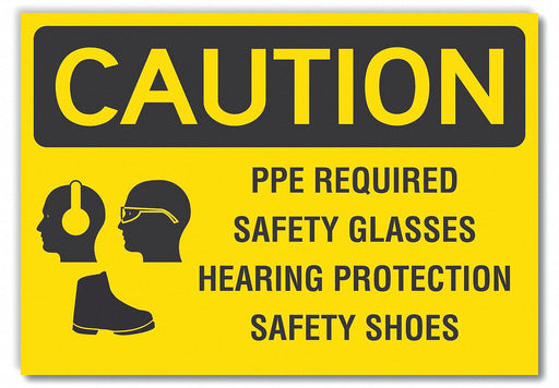 Caution Sign 10inx14in Non-PVC Polymer