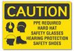 Caution Sign 10inx14in Non-PVC Polymer