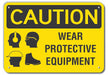 Caution Sign 7 in x 10 in Aluminum