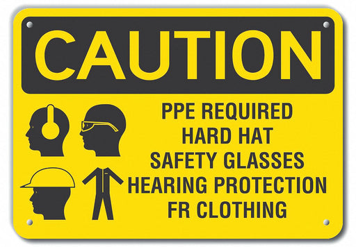 Caution Sign 10 inx14 in Plastic