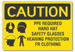 Caution Sign 7inx10in Non-PVC Polymer