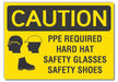 Caution Sign 7inx10in Non-PVC Polymer