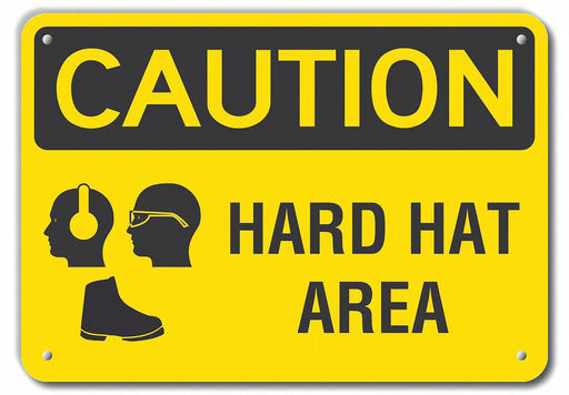 Caution Sign 7 inx10 in Plastic