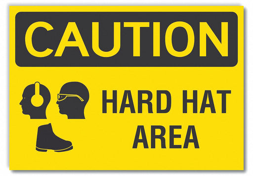 Caution Sign 7in x 10in Non-PVC Polymer