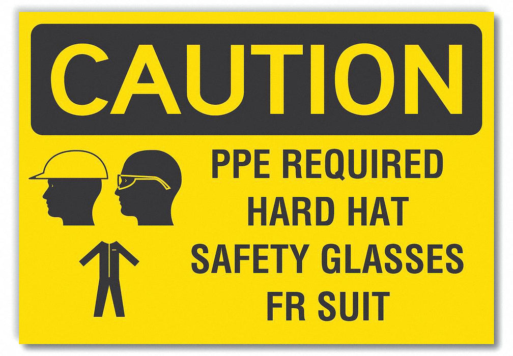 Caution Sign 10inx14in Non-PVC Polymer
