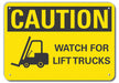 Caution Sign 7 in x 10 in Plastic