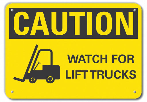 Caution Sign 10 inx14 in Plastic