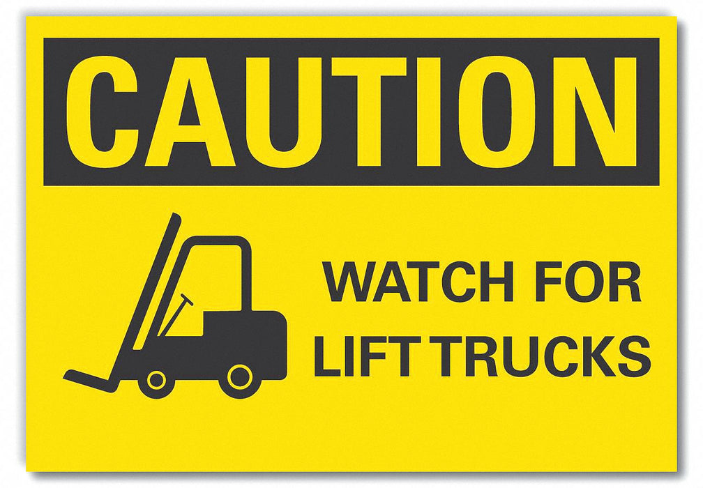 Caution Sign 7inx10in Non-PVC Polymer