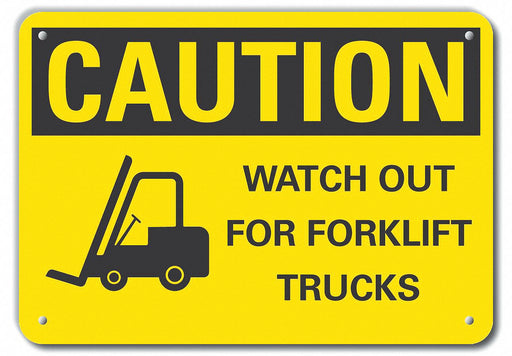 Caution Sign 10 inx14 in Plastic