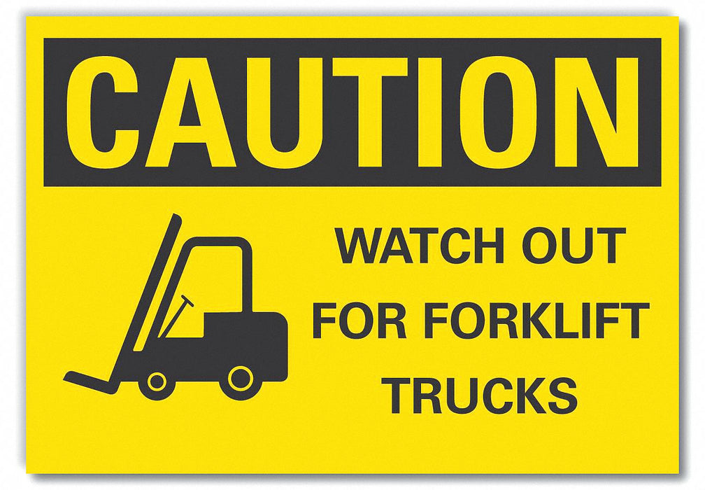 Caution Sign 7inx10in Non-PVC Polymer