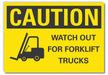 Caution Sign 7inx10in Non-PVC Polymer